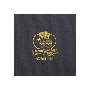 Love is everlasting! In this life and the next, show your love for one another in this life and the next with the Amor Eterno Napkin. Suitable for not just Halloween, but for all your weddings, anniversaries and engagements events too.