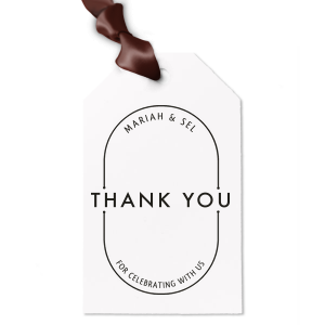 Meet out famous-looking Letterpress Gift Tag with amazing Thank You graphics and your names branded inside it too! This will be a wonderful decoration on your gift made for your loved ones!