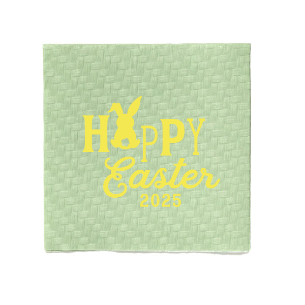 Custom Watercolor Blue Sky Cocktail Napkin with Matte Pastel Pink Foil has a Bunny graphic and is good for use in Animals, Easter, Holiday themed parties and can't be beat. Showcase your style in every detail of your party's theme!