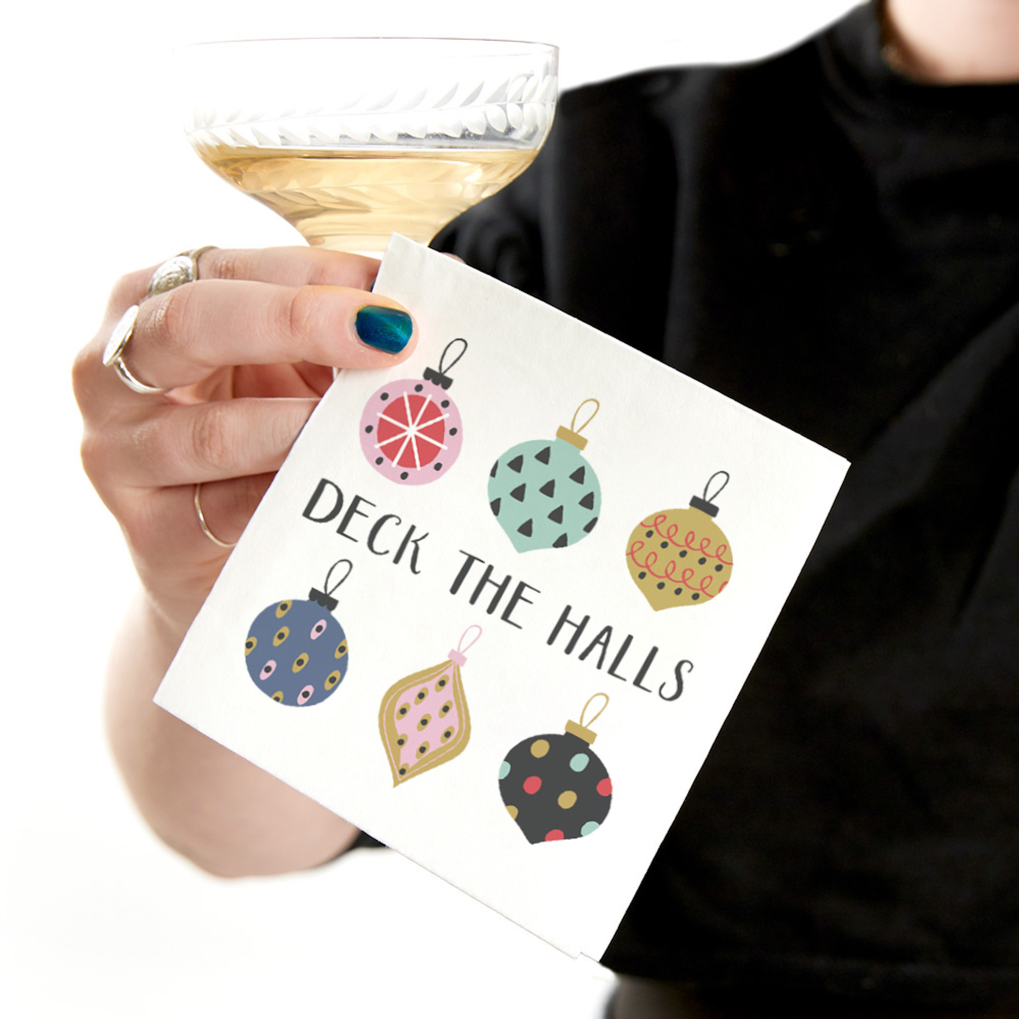 Deck The Halls Photo Cocktail Napkins