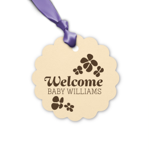 Our beautiful custom Strathmore Ivory Large Round Gift Tag with Shiny Rose Gold Foil has a Daisy Frame graphic and is good for use in Trendy, Floral, Wedding themed parties and can be customized to complement every last detail of your party.