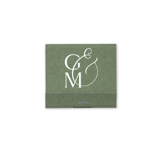 Custom Natural Clay Gray 30 Strike Matchbook with Shiny Poppy Foil will give your party the personalized touch every host desires.