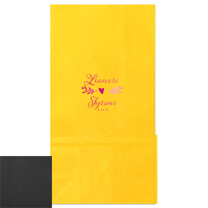 Cherish the union of love with the Heartfelt Wedding Fancy Script Names Bag. It beautifully showcases the couple’s names in sweet, fancy script, united by a whimsical bough culminating in a central heart. Below, the event date adds a final touch, symbolizing the joining of two lives into one heartfelt journey.