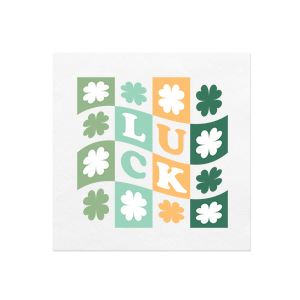 St. Patrick's Day is coming and we have a wonderful decoration for your party! Meet our new Full Color Napkin, with Luck four letter leaf on it, designed just for you! It will definitely catch a lot of sights!