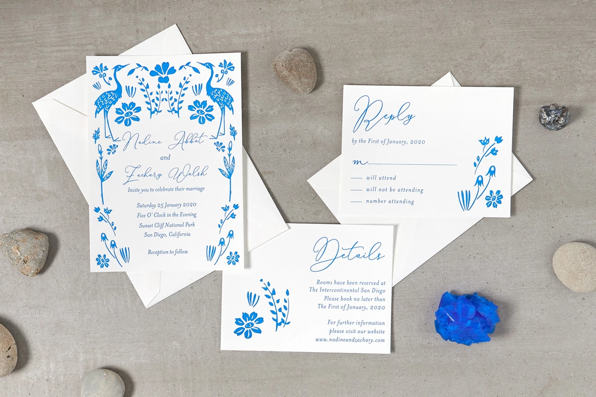 letterpress printed invitations