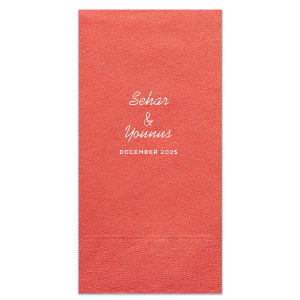ForYourParty's chic Burnt Sienna Luncheon Napkin with Matte White Foil can be personalized to match your party's exact theme and tempo.