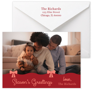 Season's Greetings with A Bow Card