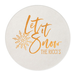 Our custom Eggshell Square Coaster with Shiny Copper Foil has a Snowflake graphic and is good for use in Delphine themed parties and will give your party the personalized touch every host desires.