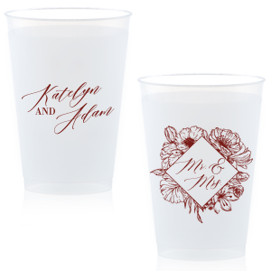 The ever-popular Modern Flower Frame Cup can't be beat. Showcase your style in every detail of your party's theme!