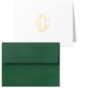 Express gratitude or share personal sentiments with the Linked Initials Card. Crafted with interlinked initials forming an unbreakable chain, this design symbolizes enduring connection. Whether for wedding thank yous or heartfelt notes, it's the perfect canvas for your words.
