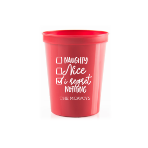 The Naughty or Nice Cup is good for use in Christmas, Holiday, Words themed parties and couldn't be more perfect. It's time to show off your impeccable taste.