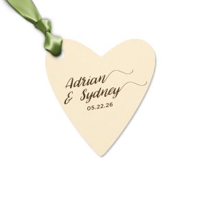 Our custom Natural Gray Large Heart Gift Tag with Shiny Rose Quartz Foil will look fabulous with your unique touch. Your guests will agree!