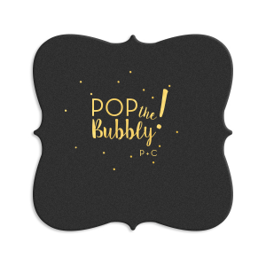 Our personalized Eggshell Round Coaster with Shiny 18 Kt Gold Foil Color has a Glitter Design graphic and is good for use in Lovely Press themed parties and will make your guests swoon. Personalize your party's theme today.