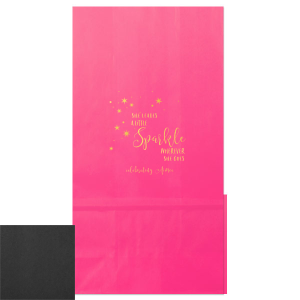 The ever-popular Ivory Goodie Bag with Shiny Rose Quartz Foil has a Starry Night graphic and is good for use in Birthday, Celebration and Stars themed parties and can't be beat. Showcase your style in every detail of your party's theme!