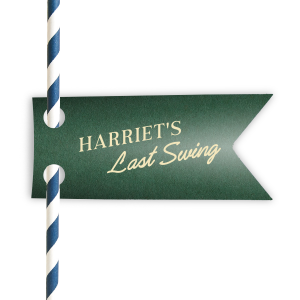 Commemorate the final summer  of being single with the Last Swing Straw Tag from our Country Club collection. The perfect party accessory, the high quality tag features customizable text in your choice of colors to best match your summertime vibe!