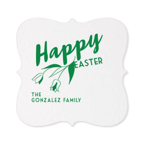 Our custom Eggshell Square Coaster with Matte Leaf Foil has a Tulip Flower graphic and is good for use in Floral and Easter themed parties and will give your party the personalized touch every host desires.