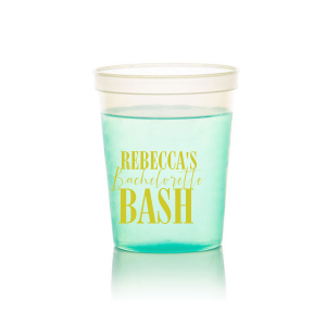 ForYourParty's personalized Teal 16 oz Stadium Cup with Matte Chartreuse Ink Cup Ink Colors couldn't be more perfect. It's time to show off your impeccable taste.