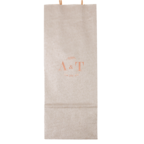 Personalized Black Gift Bag with Shiny Rose Gold Foil will add that special attention to detail that cannot be overlooked.