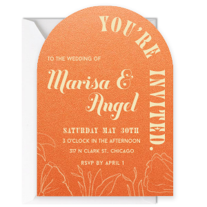 Bold Floral Wedding Arch Invitation