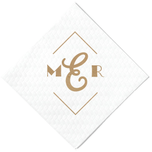 Personalized White-Out of Stock Cocktail Napkin with Shiny Champagne Foil can't be beat. Showcase your style in every detail of your party's theme!