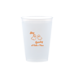 Get groovy this spooky season with the Groovy Halloween Cup. Our custom and cute Halloween decor will add a memorable touch at your Halloween party. Featuring two adorable ghosts, personalize teh design with your own name. 