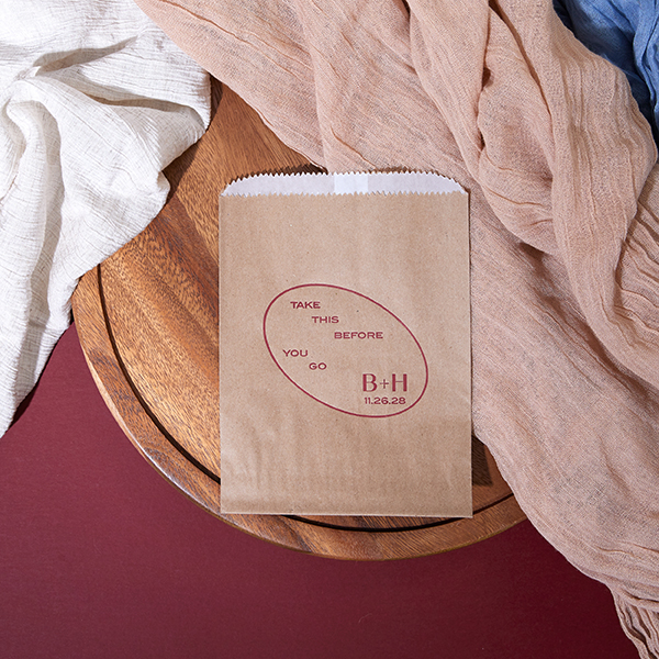 Ringed Couple Initials Bag 