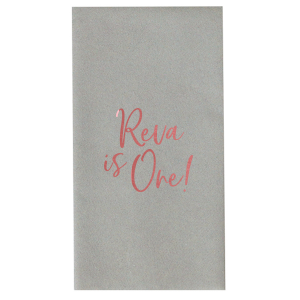 Our custom Terracotta Linen Like Cocktail Napkin with Shiny Rose Gold Foil will make your guests swoon. Personalize your party's theme today.