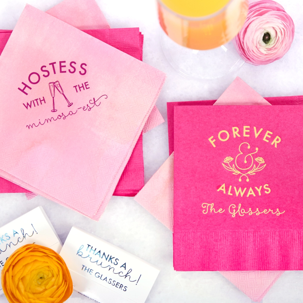 hostess with the mimosa-est cocktail napkins