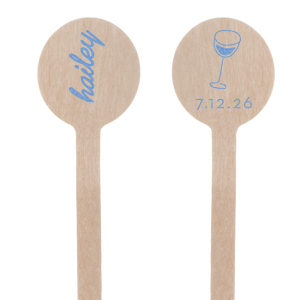Elevate your bridal shower sipping experience with the Minimal Bridal Shower Sip & Stir Stick. One side artfully presents a line drawing of a wine glass, with the event date in a subtle sans serif below. Flip it to reveal the bride-to-be's name in a flowing, modern script, marrying simplicity and sophistication in one chic accessory.