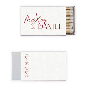 Meet our custom Wedding Matches which will look even better on your special day with your names on it. Decorate your wedding place with these special matches, get married in style.