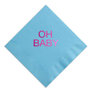 Our personalized Turquoise Cocktail Napkin with Shiny Fuchsia Foil can be customized to complement every last detail of your party.