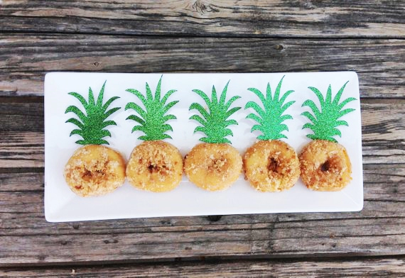 donuts with pineapple toppers