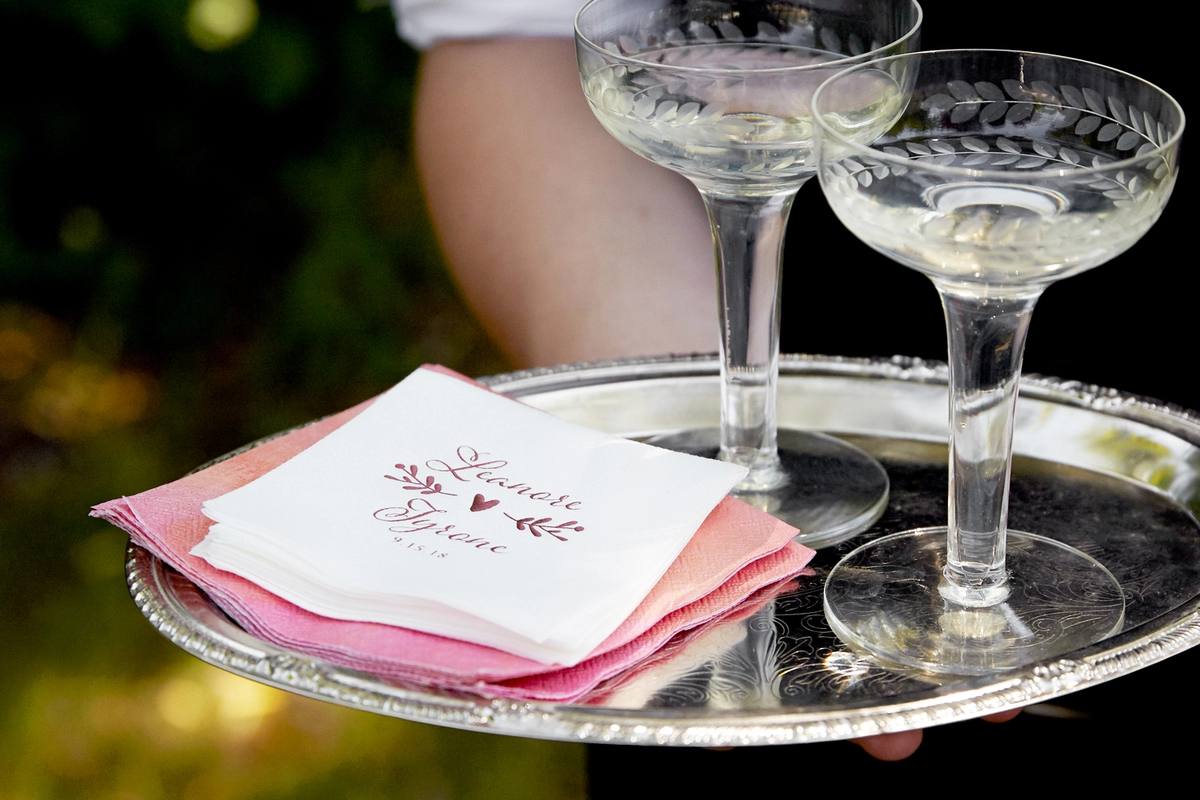 fall wedding cocktail hour