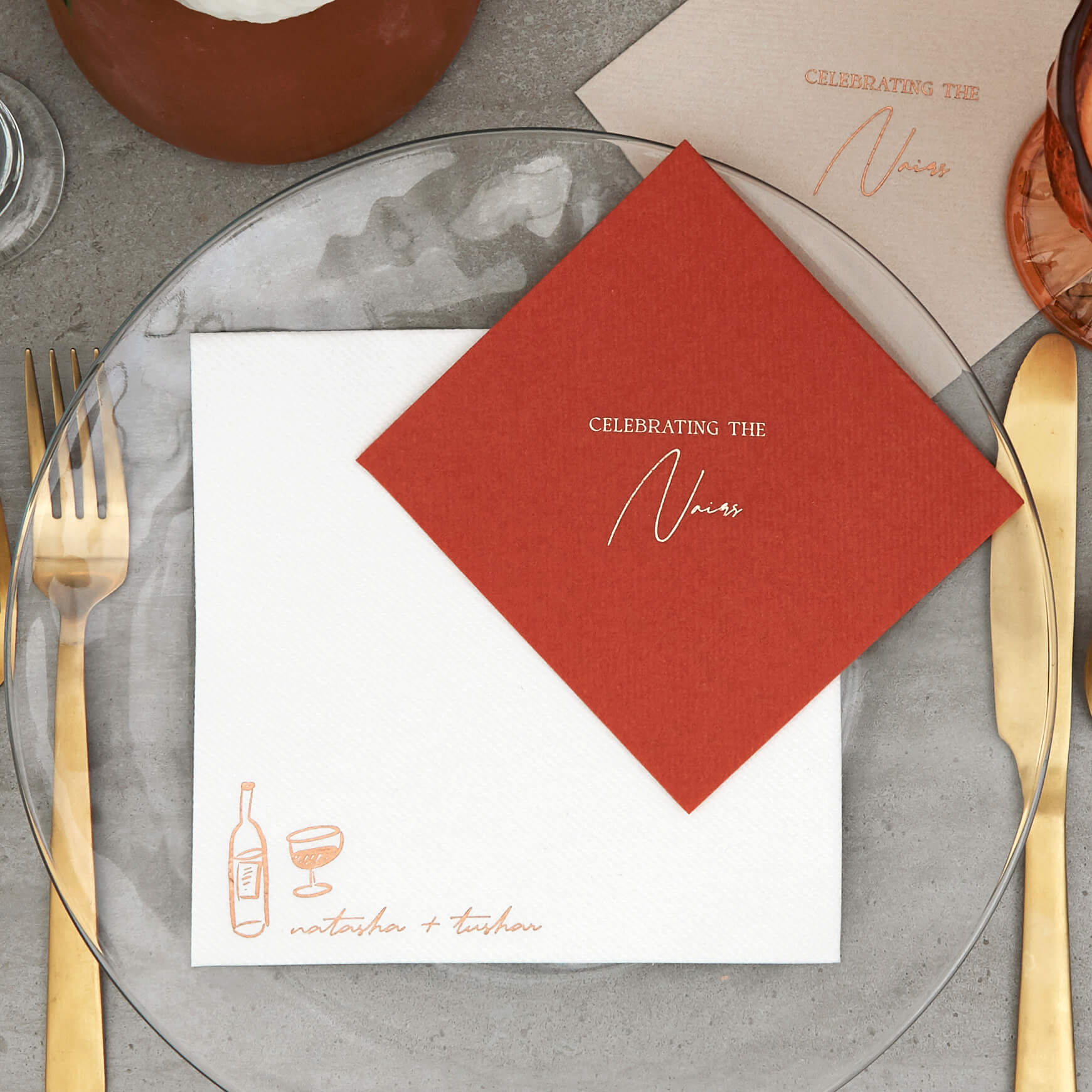 Square Linen Like Luncheon Napkin