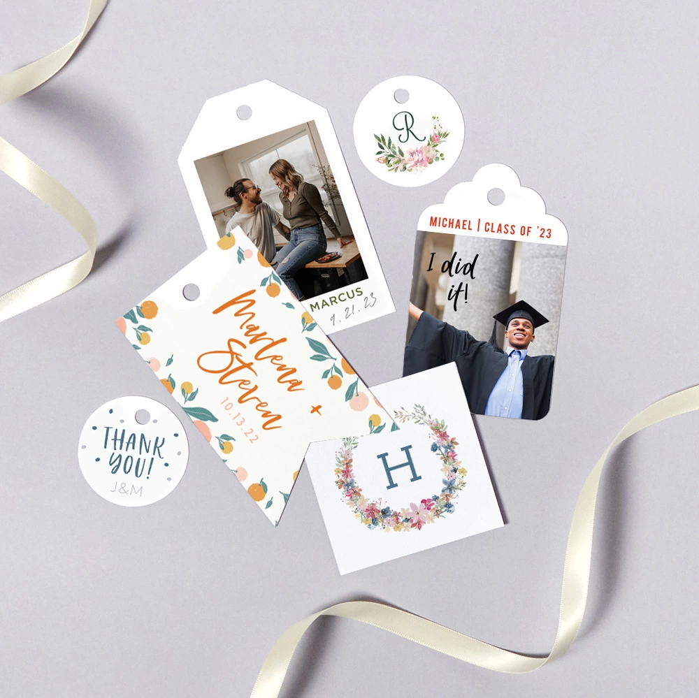 full color gift tags add a special touch to graduation gifts