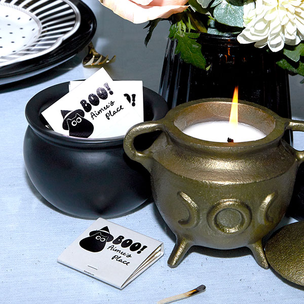 Witchy Cat Match aside candle