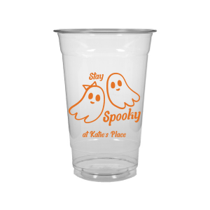 Get groovy this spooky season with the Groovy Halloween Cup. Our custom and cute Halloween decor will add a memorable touch at your Halloween party. Featuring two adorable ghosts, personalize teh design with your own name. 