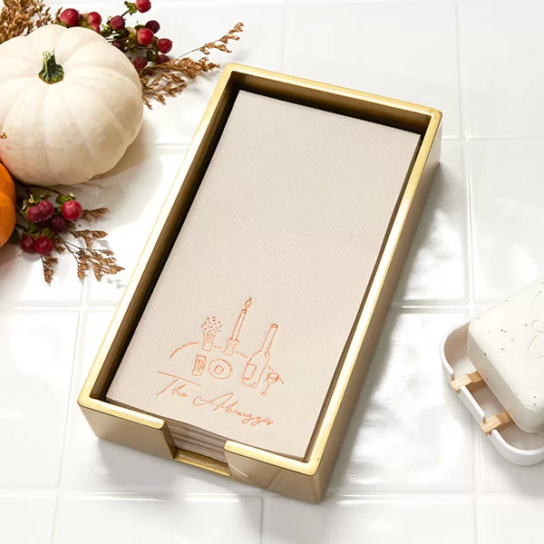 Thanksgiving napkin in holder