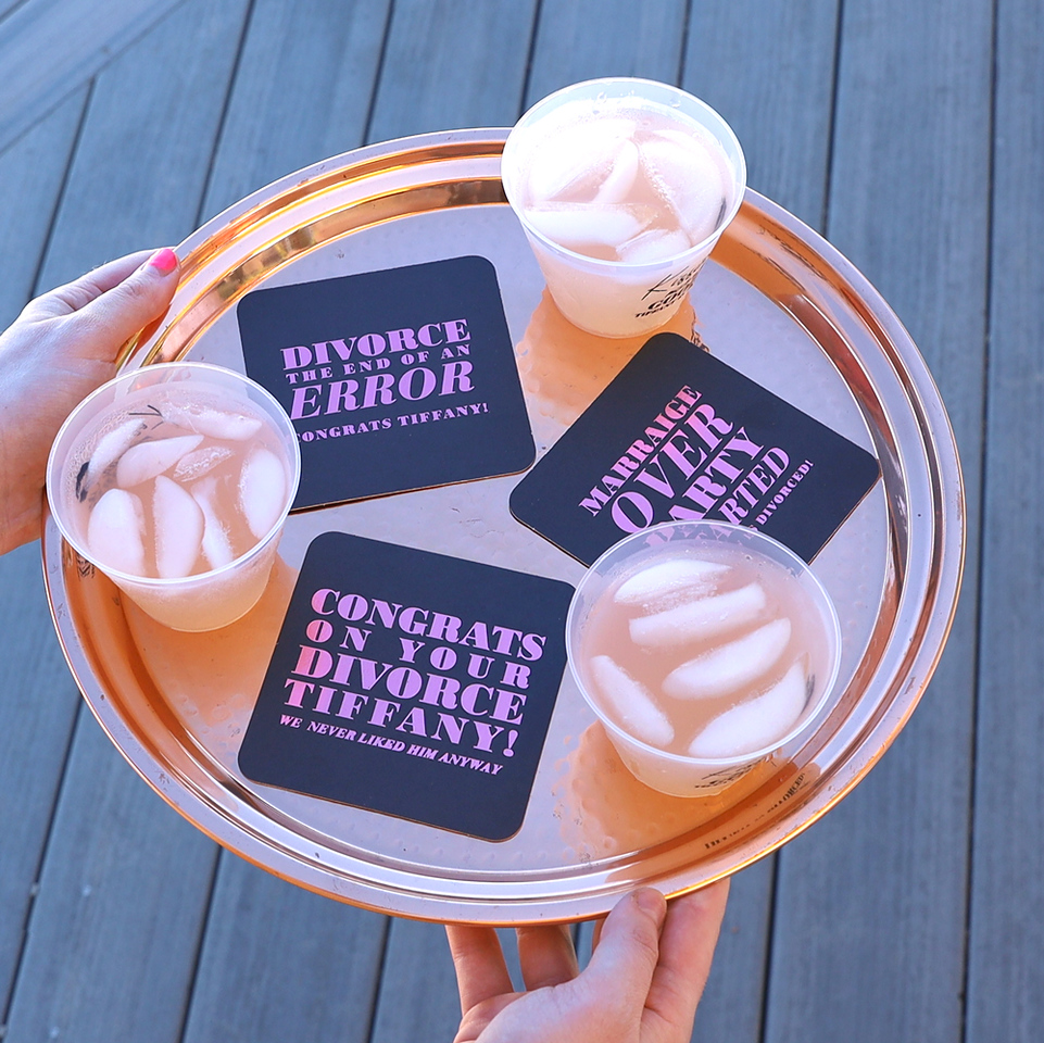 The End Of An Error Divorce Party Coaster