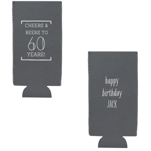 ForYourParty's personalized Black Round Can Cooler with Matte Chartreuse Ink Cup Ink Colors will make your guests swoon. Personalize your party's theme today.