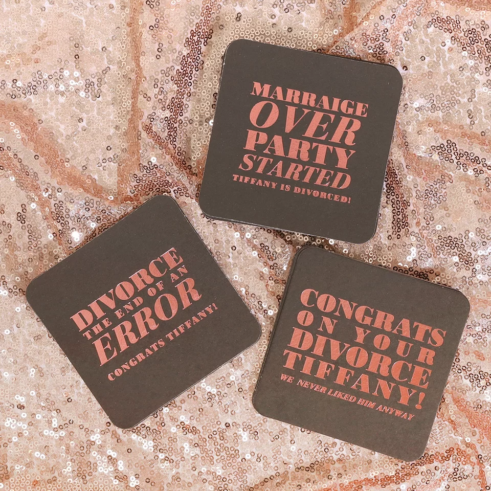 The End Of An Error Divorce Party Coaster
