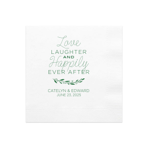 Love Laughter Happily Ever After Napkin