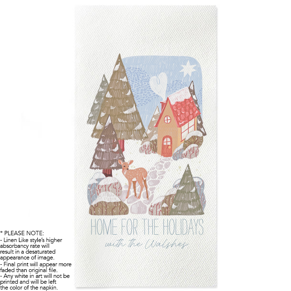 Cozy Home For The Holidays Napkin