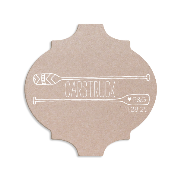 Our beautiful custom Eggshell Square Coaster with Shiny Kiwi / Lime Foil has a Oar Frame graphic and is good for use in Adventure, Outdoor Wedding themed parties and will look fabulous with your unique touch. Your guests will agree!