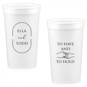 Our Oval Names To Have And To Hold Cupis good for use in Trendy, Wedding themed parties and will look fabulous with your unique touch. Your guests will agree!