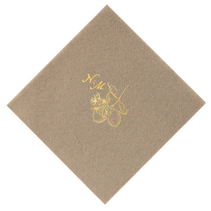 Why don't you choose a unique decoration for your next party? This chic Napkin with your initials written on it and a cute floral design will match perfectly. It will definitely give the vibe that you are looking for. 