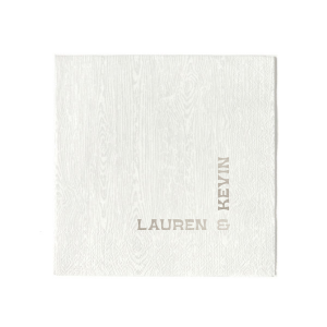 Add a contemporary twist to your wedding with the Right Angle Romance Napkin, where the couple's names intersect to form a chic right angle. This fresh, modern design will be a talking point at your celebration.