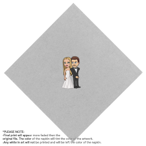 Step into the digital age with the Bitmoji Wedding Custom Photo Napkin. Personalize your celebration by featuring your unique Bitmoji avatars, transforming these napkins into playful, custom expressions of your union. Ideal for adding a fun, modern twist to any wedding event.