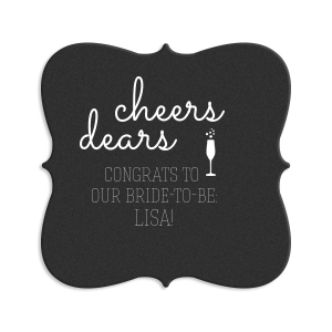 Our beautiful custom Kraft w/ Blush back Hexagon Coaster with Matte White Foil Color has a Single flute graphic and is good for use in Drinks, Holiday, Wedding themed parties and will add that special attention to detail that cannot be overlooked.