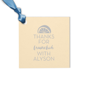 The ever-popular Poptone Fuschia Arch Gift Tag with Matte Mimosa Yellow Foil Color has a Lemon Wedge graphic and is good for use in Food, Drinks themed parties and will add that special attention to detail that cannot be overlooked.
